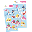 Stickers en planchitas Baby Shark 6u